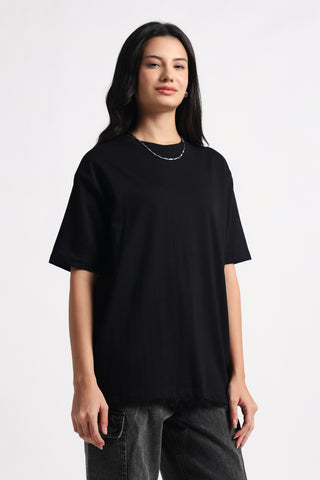 Never Settle Oversize T-shirt - Black"