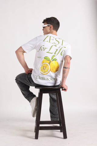 Fresh Lemon Oversize T-shirt - white"