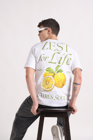 Fresh Lemon Oversize T-shirt - white"
